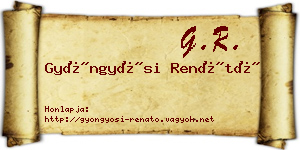 Gyöngyösi Renátó névjegykártya