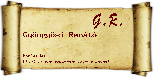 Gyöngyösi Renátó névjegykártya
