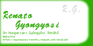 renato gyongyosi business card