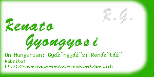 renato gyongyosi business card